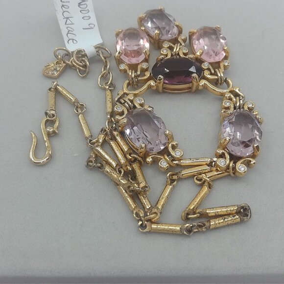 Vintage Swarovski Purple & Pink Necklace - Picture 2 of 4
